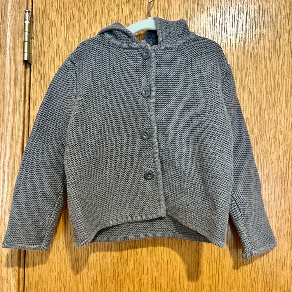 Victoria Beckham for Target Mauve Gray Knit Hooded Cardigan - 4T
